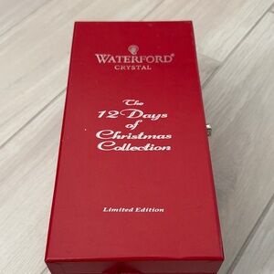Waterford champagne flute. Red Crystal Gift Box